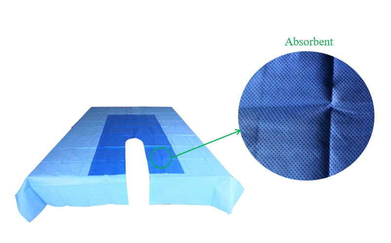 split sheet drape using for hospital procedure