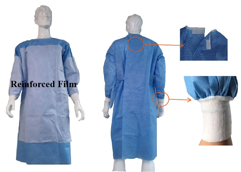 reinforced surgical gown