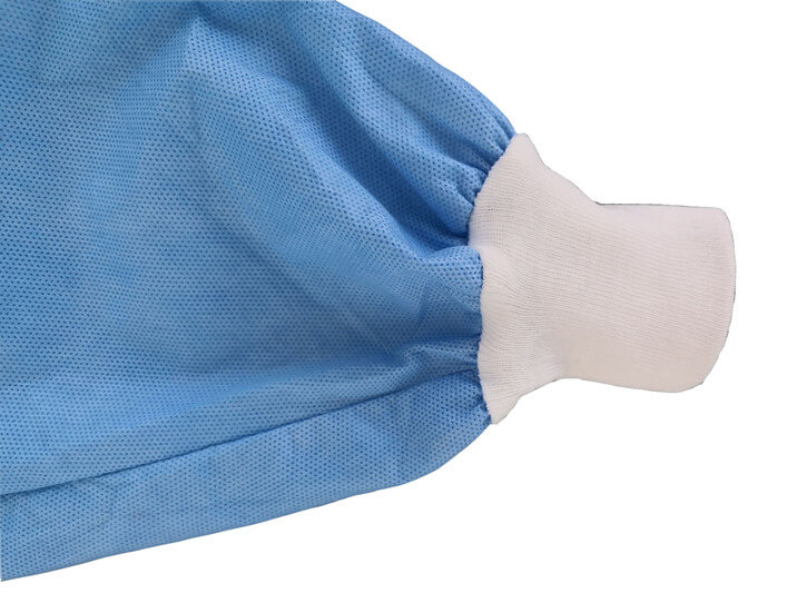 Disposable Reinforced Gown Have Two Knitted Cuffs