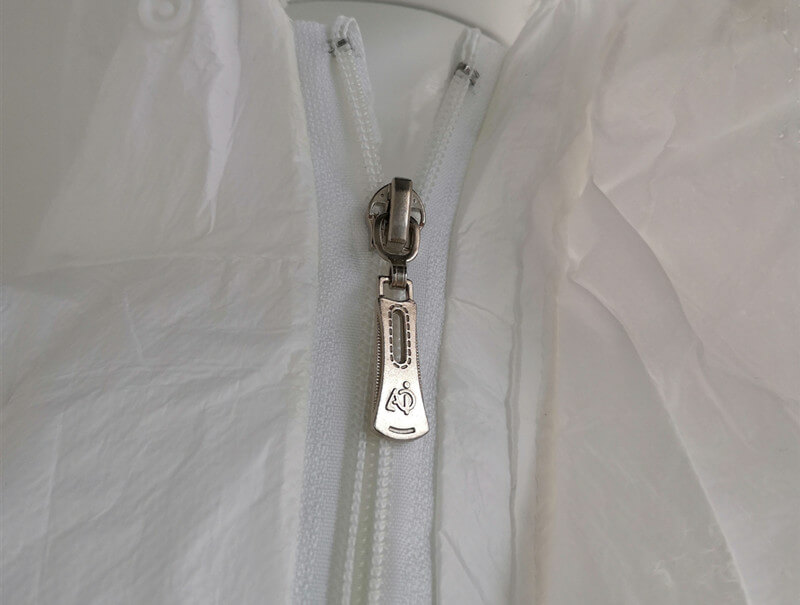 disposable non woven coverall with zipper design