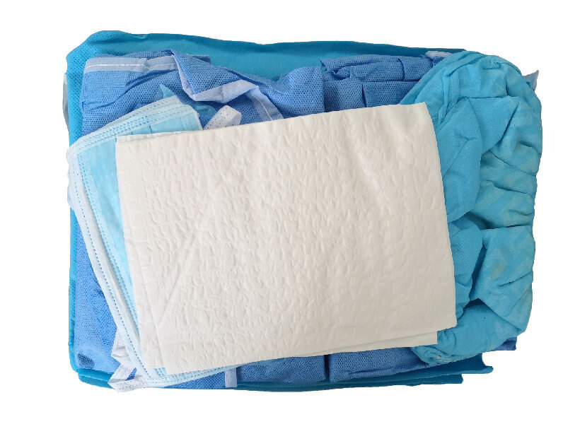 oral surgery drape pack using for dental surgery