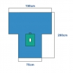 Lithotomoy T drape